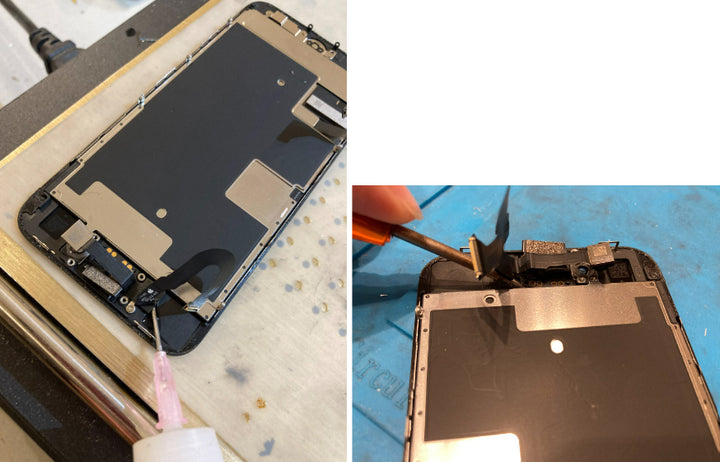 Removing iPhone Top Flex Cables
