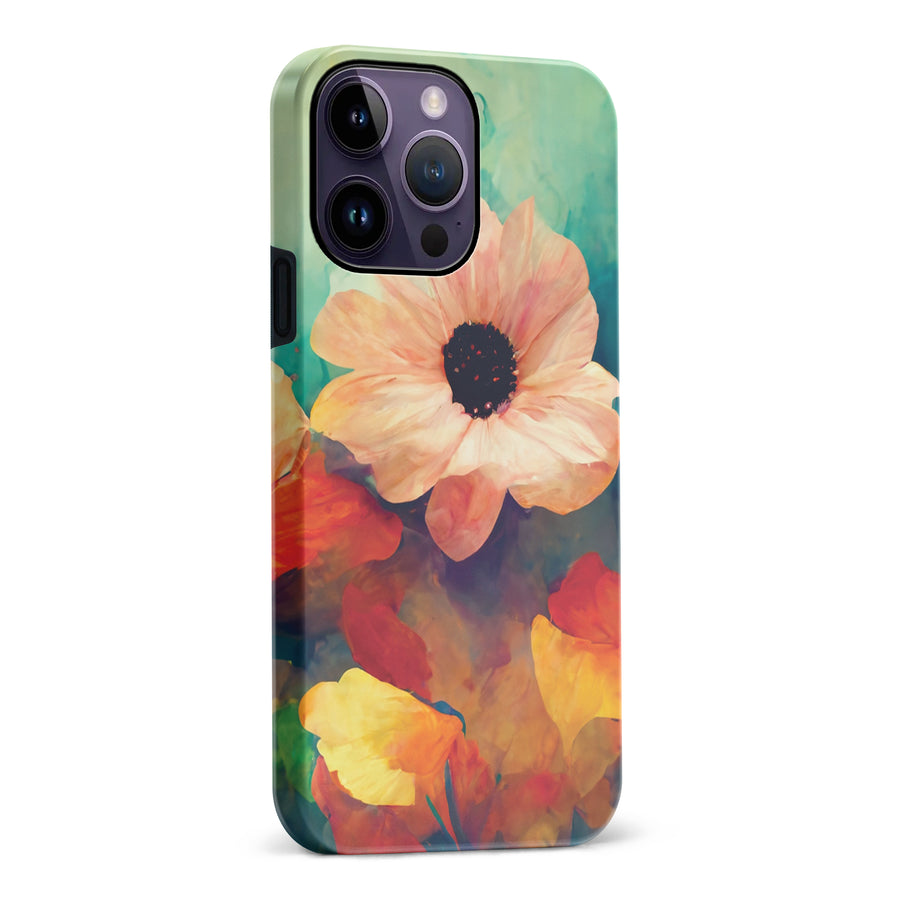 iPhone 14 Pro Max Vibrant Botanica Painted Flowers Phone Case