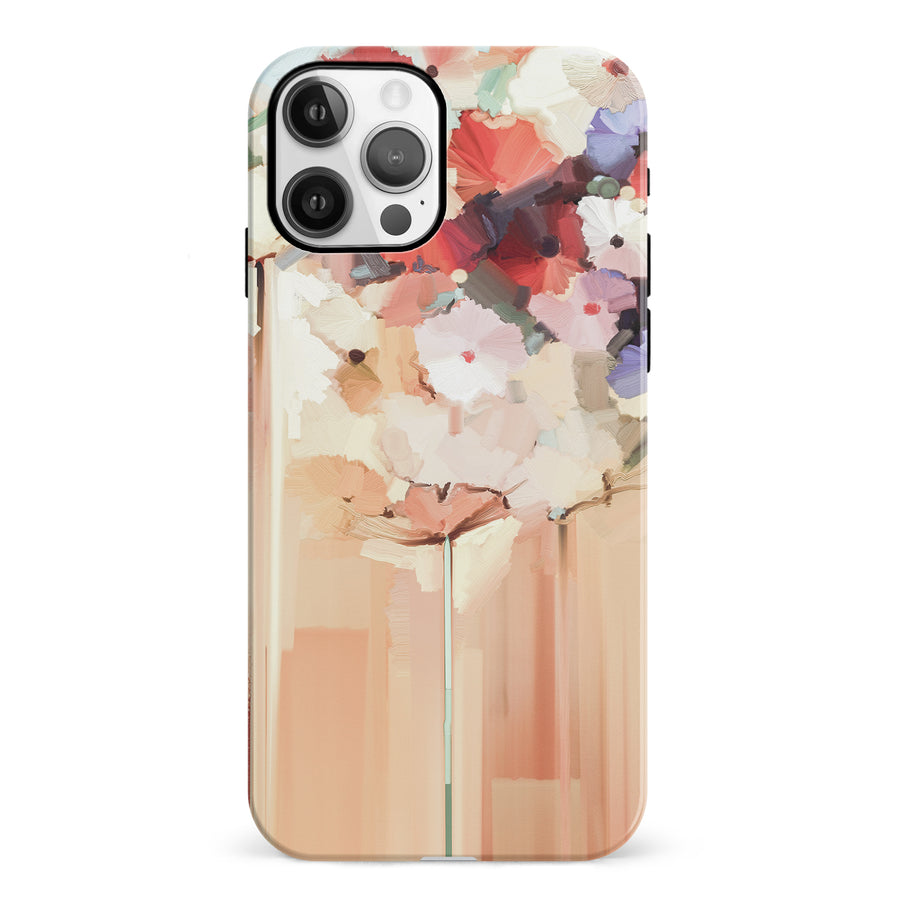 iPhone 12 Dreamy Painted Flowers Phone Case