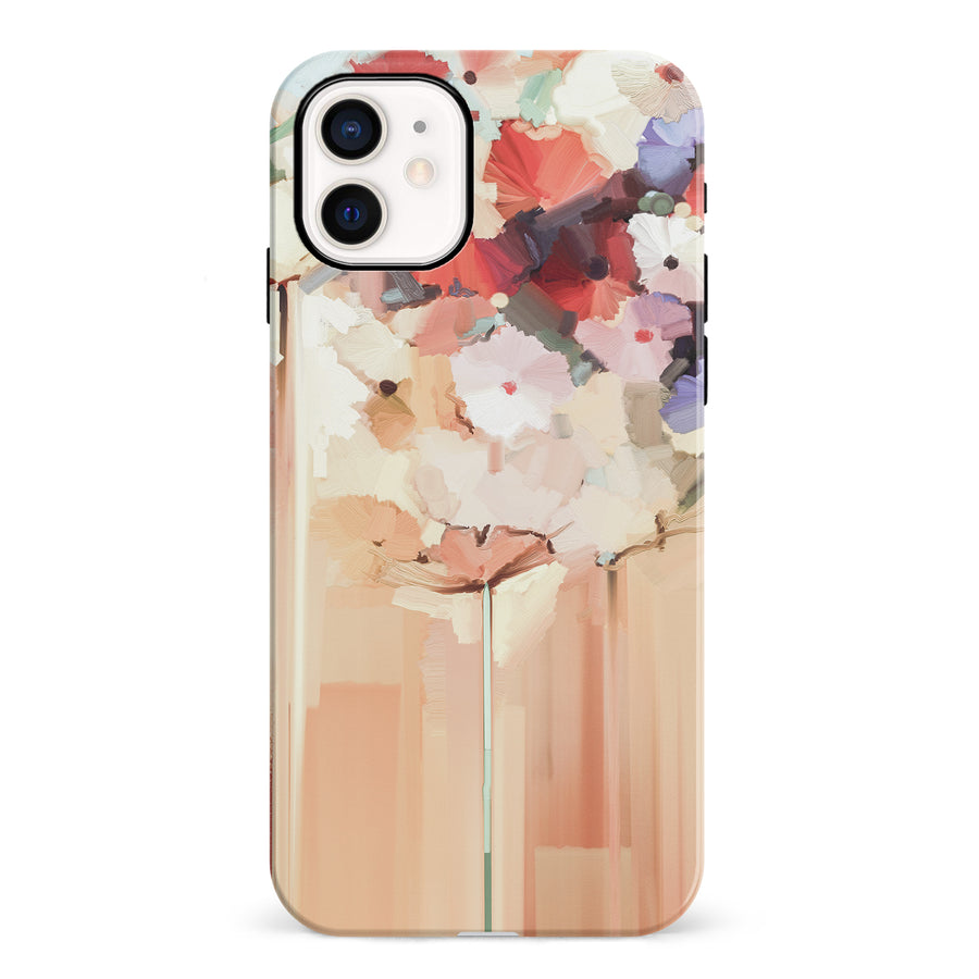 iPhone 12 Mini Dreamy Painted Flowers Phone Case