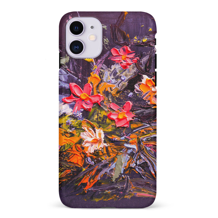 iPhone 11 Petal Prism Painted Flowers Phone Case