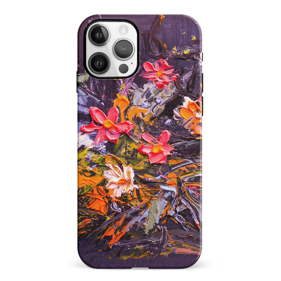 iPhone 12 Petal Prism Painted Flowers Phone Case