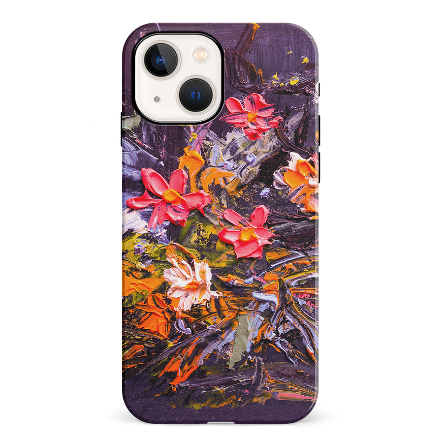 iPhone 13 Petal Prism Painted Flowers Phone Case