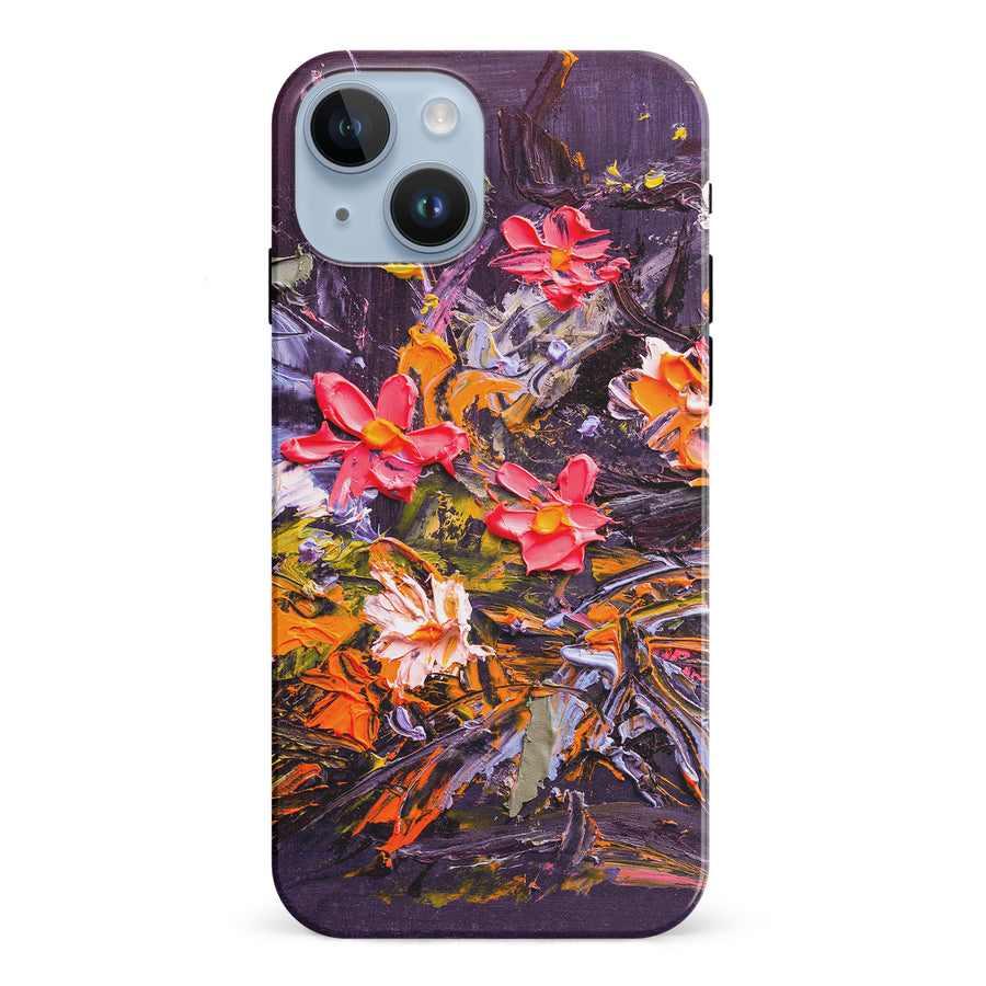 iPhone 15 Petal Prism Painted Flowers Phone Case