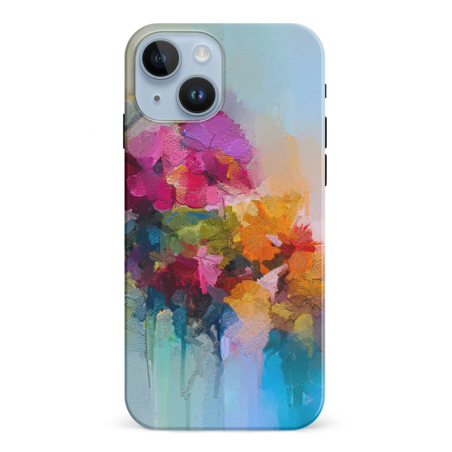 iPhone 15 Dance Painted Flowers Phone Case