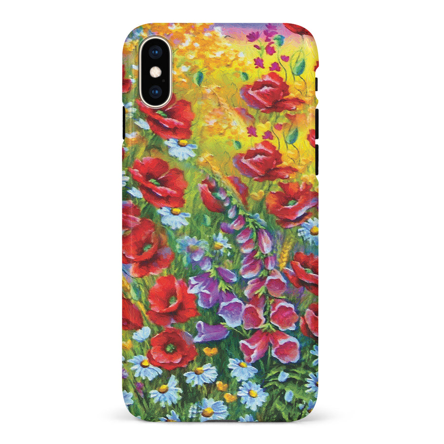 iPhone XS Max Botanicals Painted Flowers Phone Case