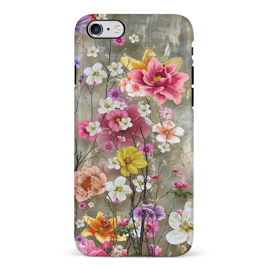 iPhone 6S Plus Tropical Paradise Painted Flowers Phone Case