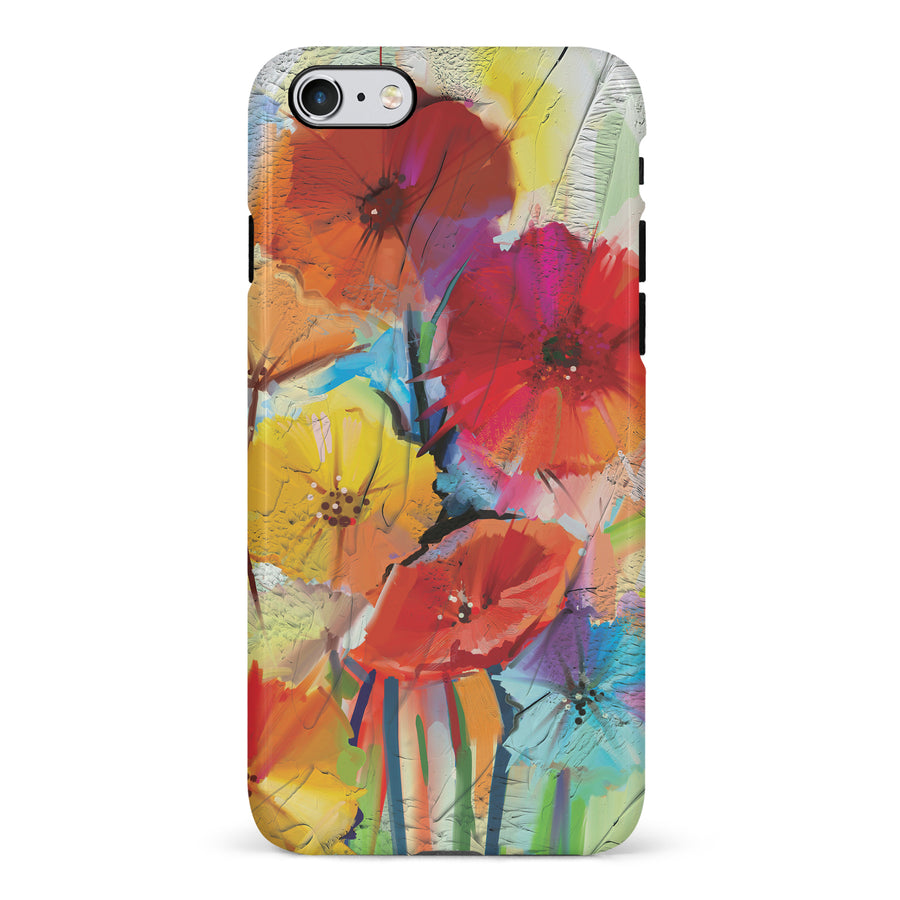 iPhone 6 Fusion of Flora Painted Flowers Phone Case