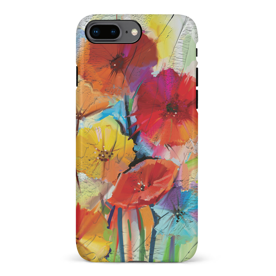 iPhone 8 Plus Fusion of Flora Painted Flowers Phone Case