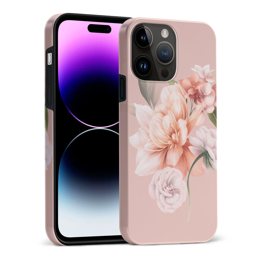 iPhone 15 Pro Max full bloom phone case in pink