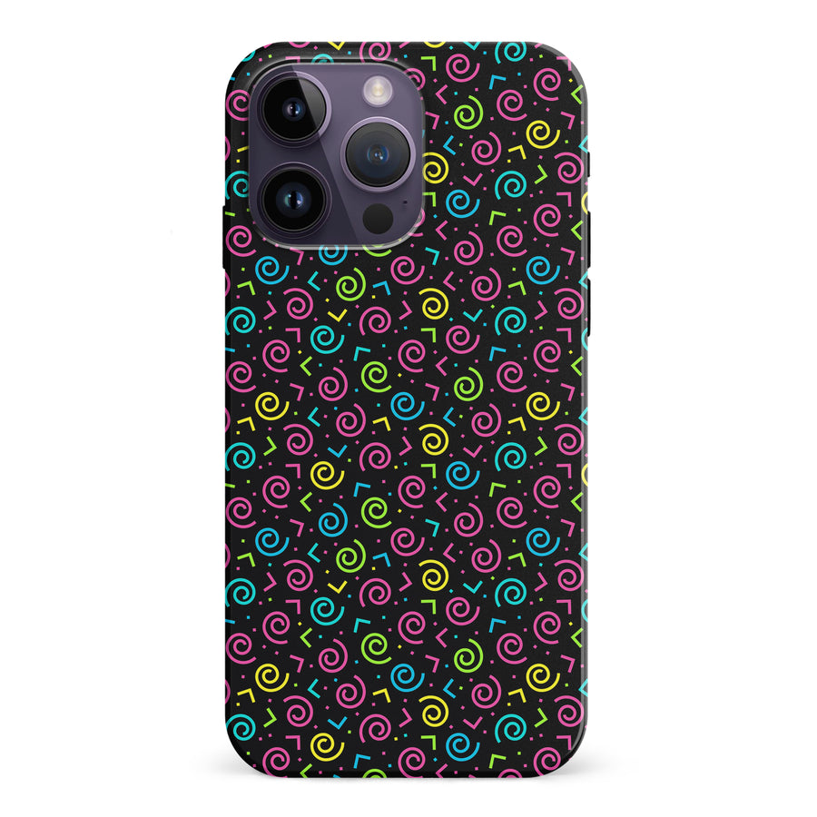 iPhone 15 Pro 90's Dance Party Phone Case in Black