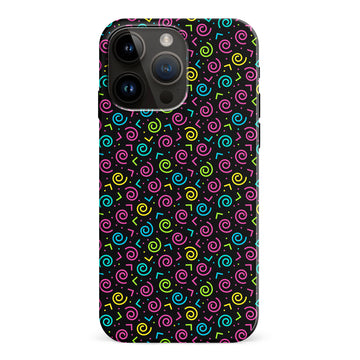 iPhone 15 Pro Max 90's Dance Party Phone Case in Black