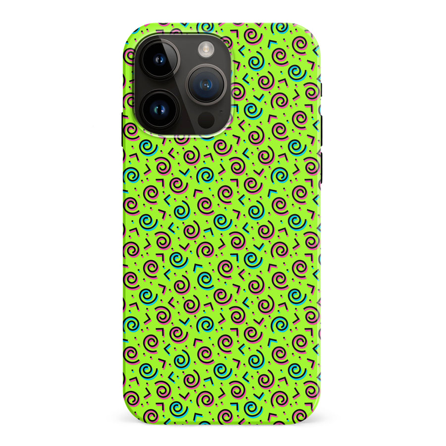 iPhone 15 Pro Max 90's Dance Party Phone Case in Green