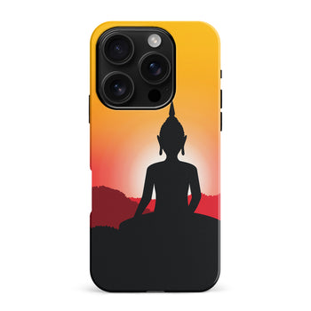 iPhone 16 Pro Max Meditating Buddha Indian Phone Case in Yellow