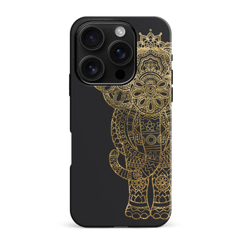 iPhone 16 Pro Max Indian Elephant Phone Case in Black