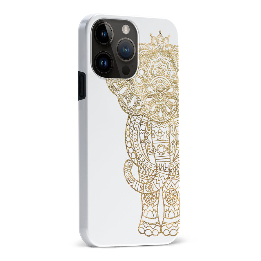 iPhone 15 Pro Max Indian Elephant Phone Case in White