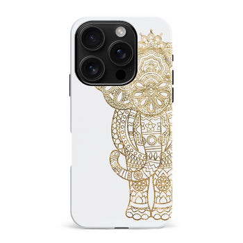 iPhone 16 Pro Max Indian Elephant Phone Case in White