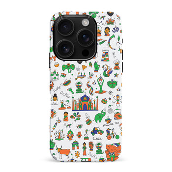 iPhone 16 Pro Max Taste of India Phone Case in White