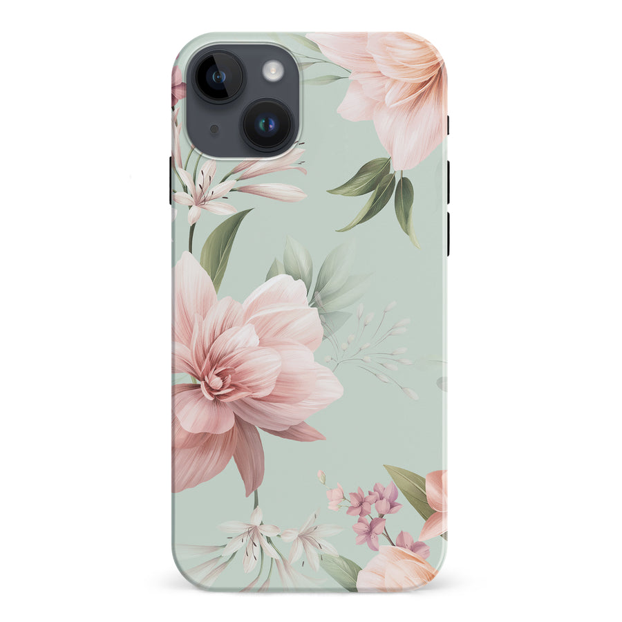 iPhone 15 Plus Floral Phone Case in Green