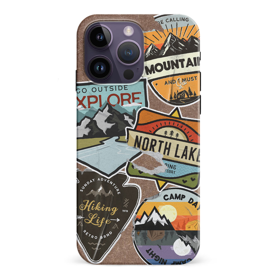iPhone 15 Pro Explorer Stickers Two Phone Case