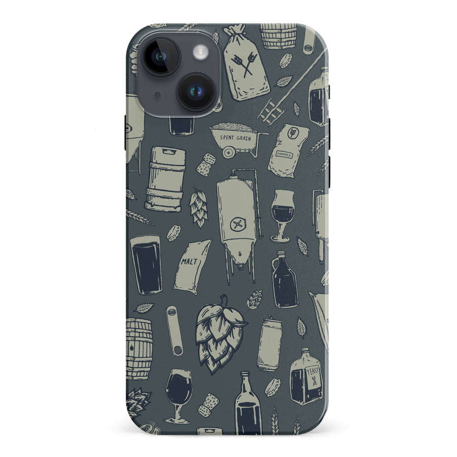 iPhone 15 Plus The Brewmaster Phone Case in Charcoal