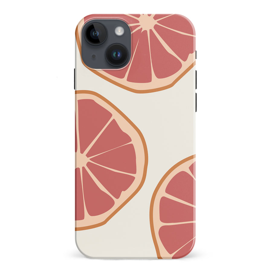 iPhone 15 Plus Grapefruit Phone Case