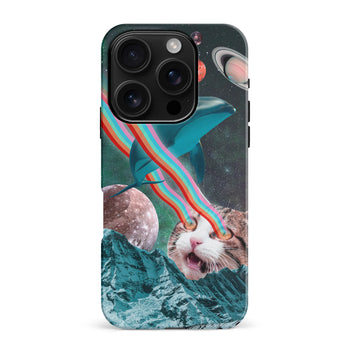 iPhone 16 Pro Max Cats in Space Psychedelic Phone Case