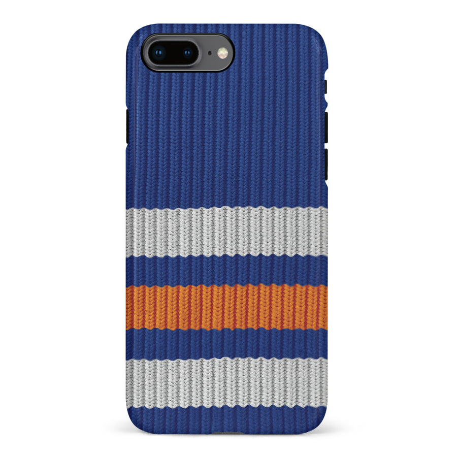 iPhone 8 Plus Hockey Sock Phone Case - Edmonton Oilers Home