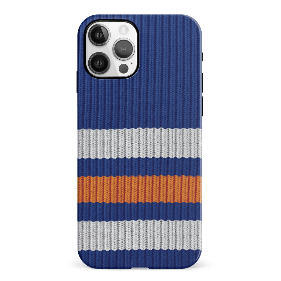 iPhone 12 Hockey Sock Phone Case - Edmonton Oilers Home
