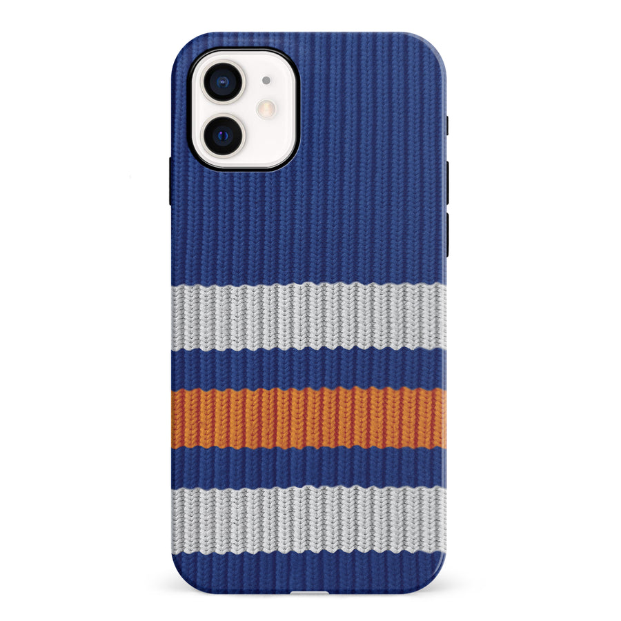 iPhone 12 Mini Hockey Sock Phone Case - Edmonton Oilers Home