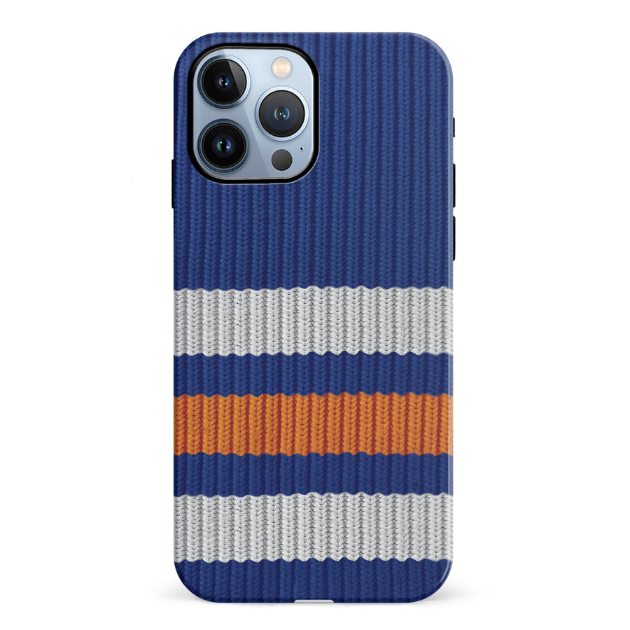 iPhone 12 Pro Hockey Sock Phone Case - Edmonton Oilers Home