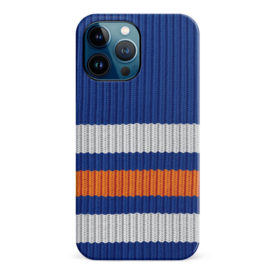 iPhone 12 Pro Max Hockey Sock Phone Case - Edmonton Oilers Home