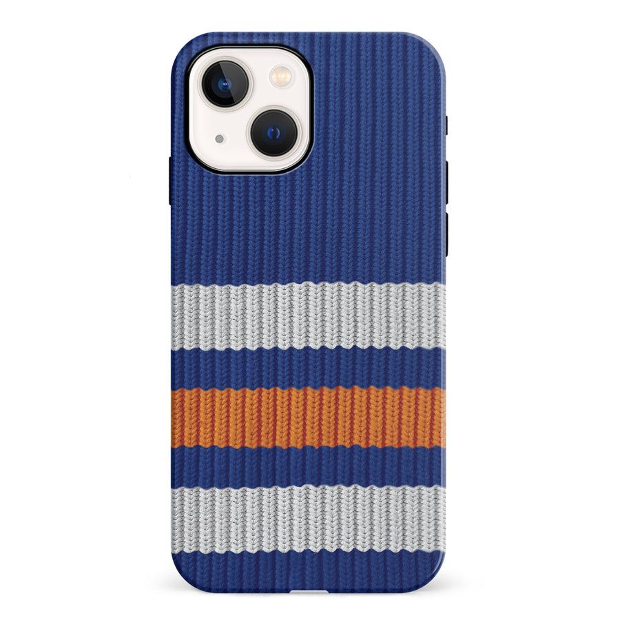 iPhone 13 Mini Hockey Sock Phone Case - Edmonton Oilers Home