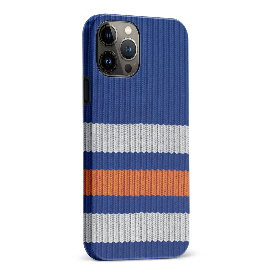 iPhone 13 Pro Max Hockey Sock Phone Case - Edmonton Oilers Home