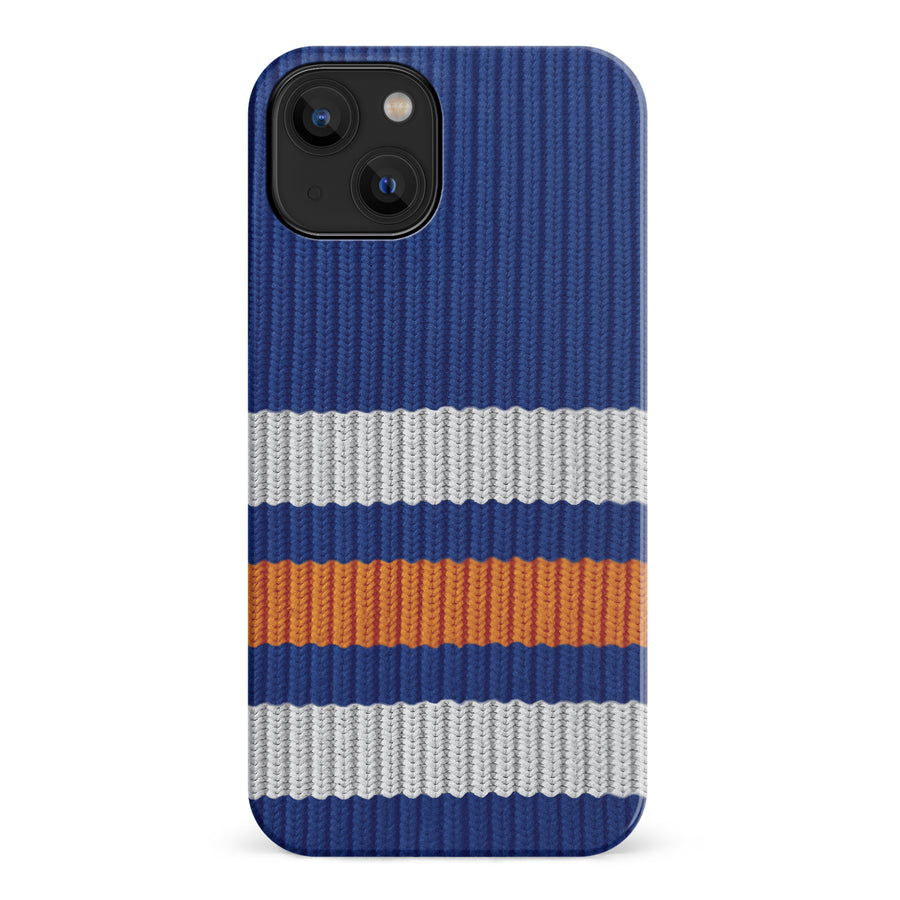 iPhone 14 Hockey Sock Phone Case - Edmonton Oilers Home