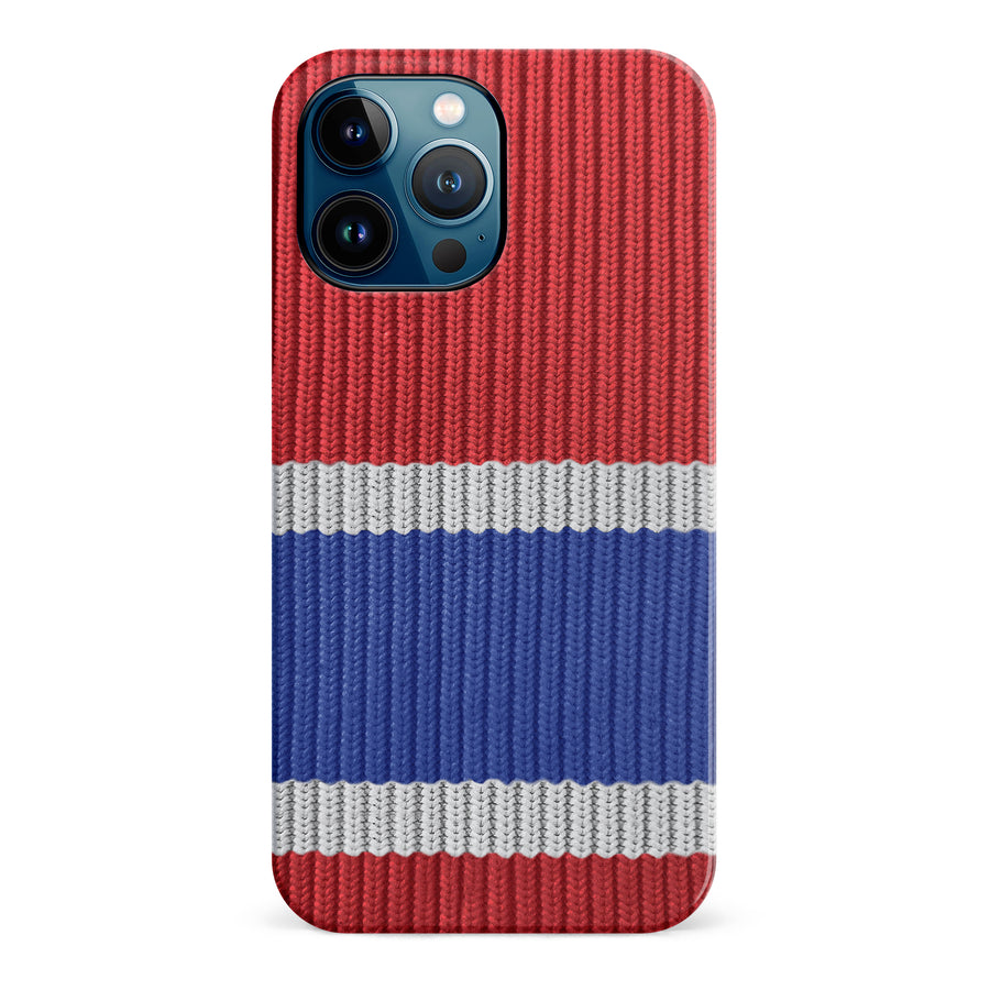 iPhone 12 Pro Max Hockey Sock Phone Case - Montreal Canadiens Home