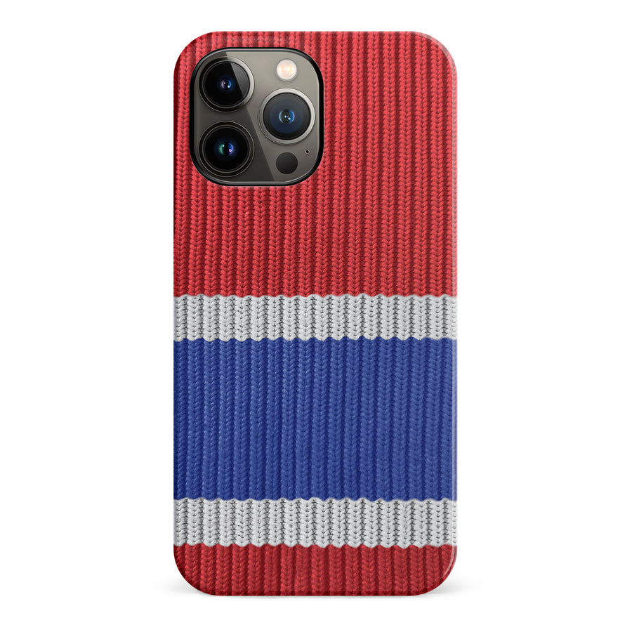 iPhone 13 Pro Max Hockey Sock Phone Case - Montreal Canadiens Home