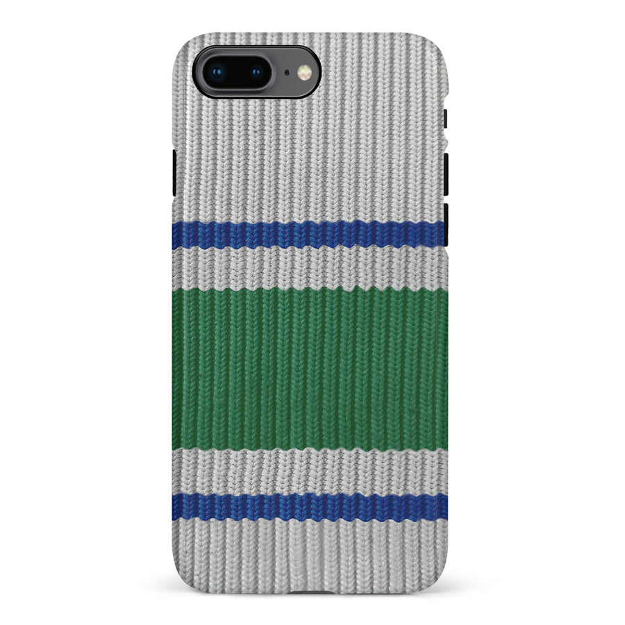 iPhone 8 Plus Hockey Sock Phone Case - Vancouver Canucks Away