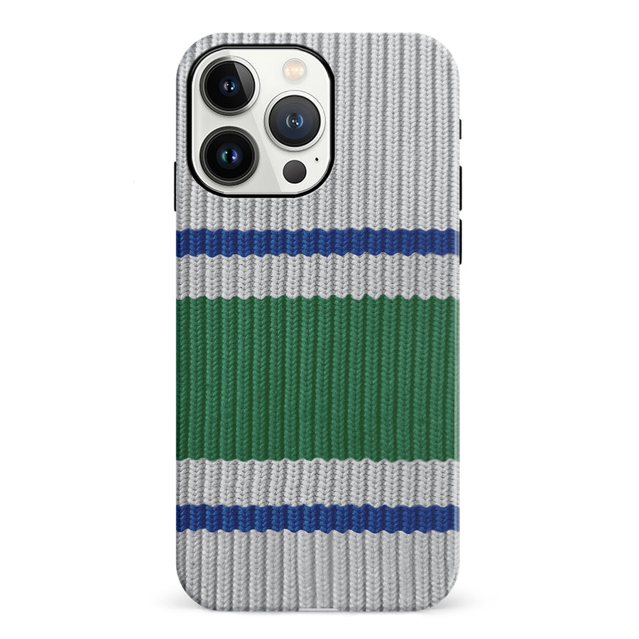 iPhone 13 Pro Hockey Sock Phone Case - Vancouver Canucks Away