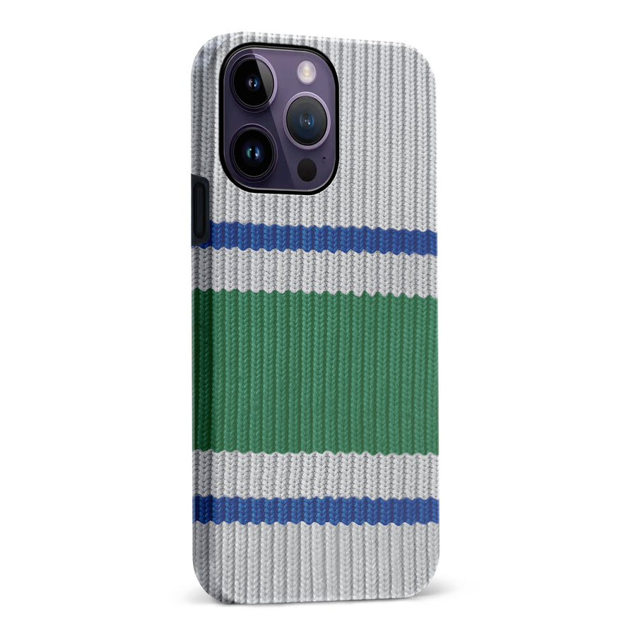iPhone 14 Pro Max Hockey Sock Phone Case - Vancouver Canucks Away