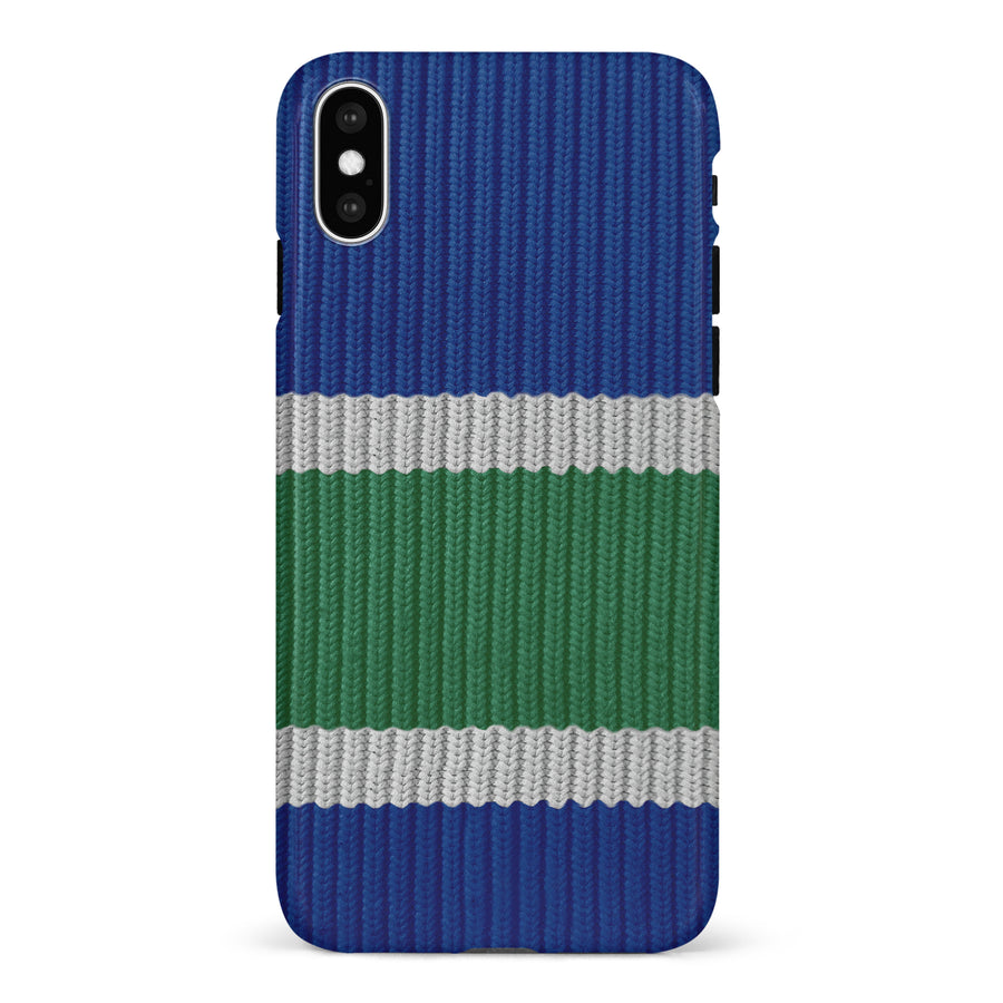 iPhone X/XS Hockey Sock Phone Case - Vancouver Canucks Home