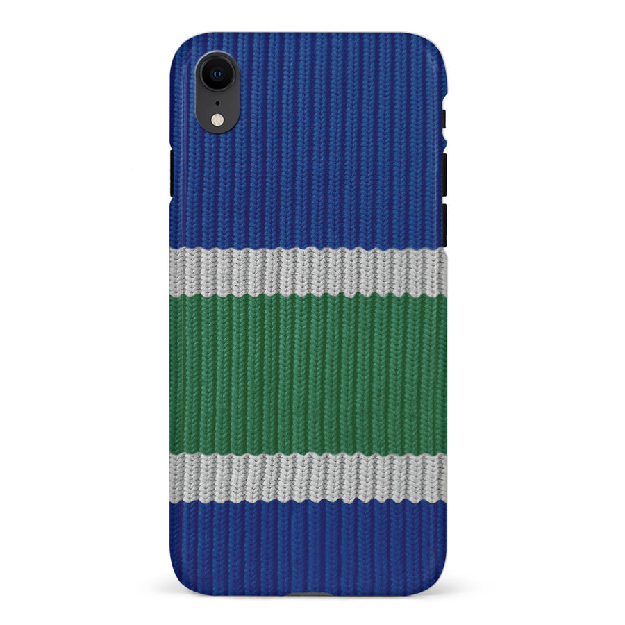 iPhone XR Hockey Sock Phone Case - Vancouver Canucks Home