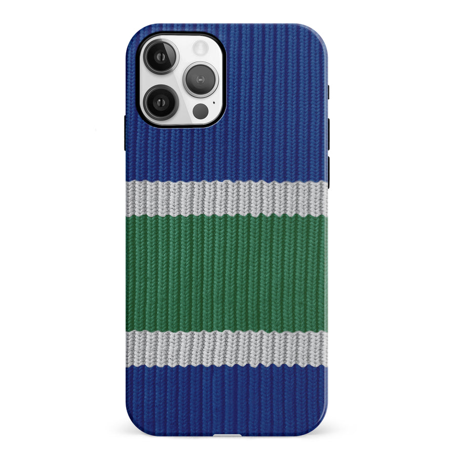 iPhone 12 Hockey Sock Phone Case - Vancouver Canucks Home