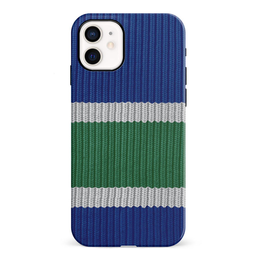 iPhone 12 Mini Hockey Sock Phone Case - Vancouver Canucks Home