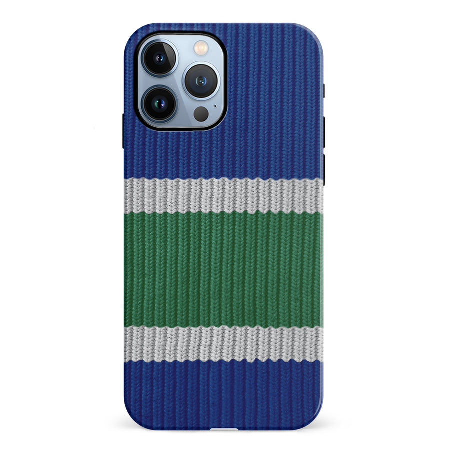 iPhone 12 Pro Hockey Sock Phone Case - Vancouver Canucks Home