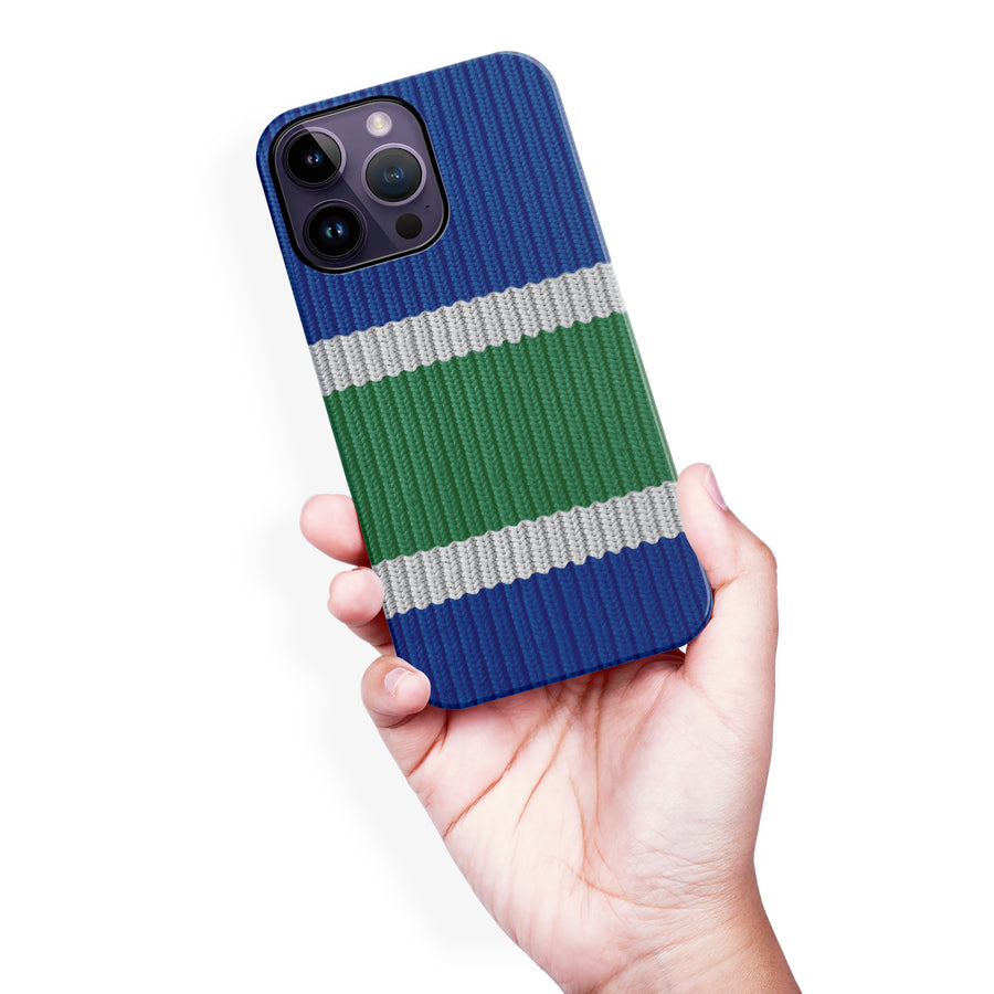 iPhone 14 Pro Max Hockey Sock Phone Case - Vancouver Canucks Home