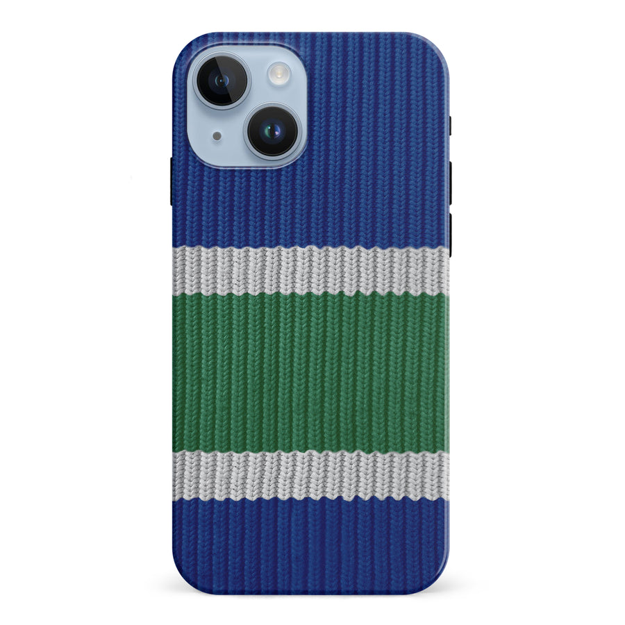 iPhone 15 Hockey Sock Phone Case - Vancouver Canucks Home