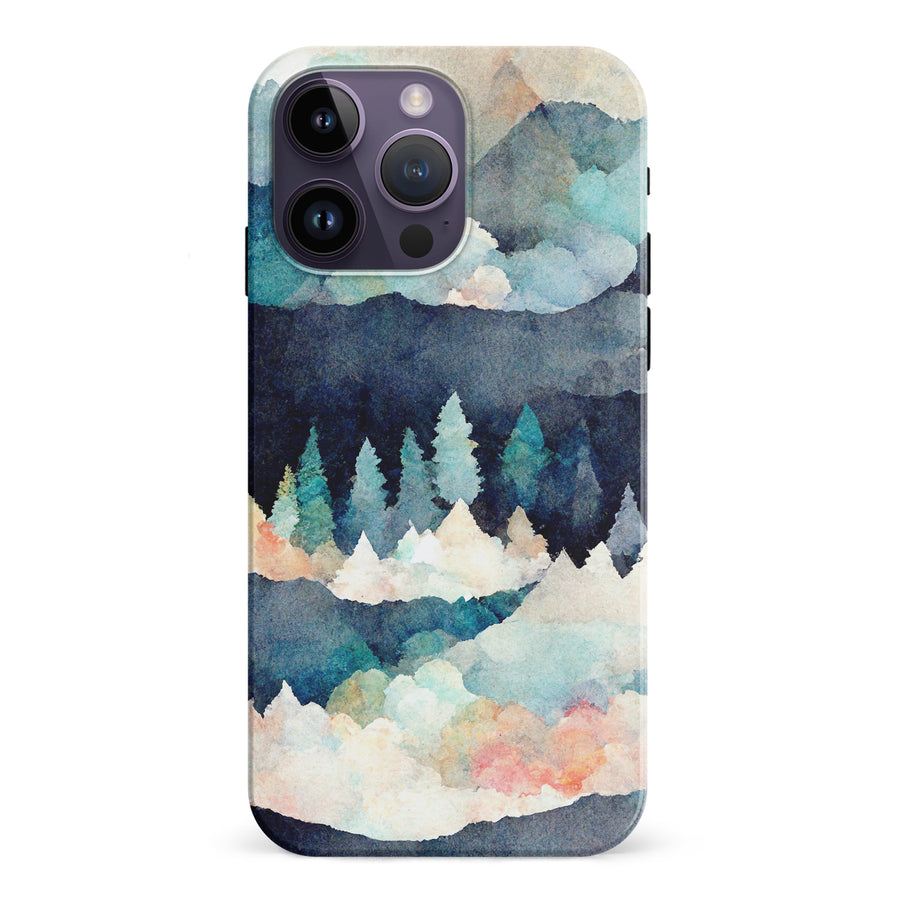 iPhone 15 Pro Coral Mountains Nature Phone Case