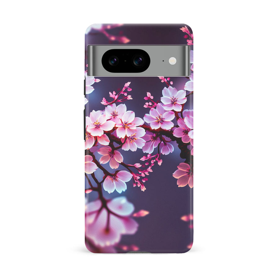 Google Pixel 8 Cherry Blossom Phone Case in Purple