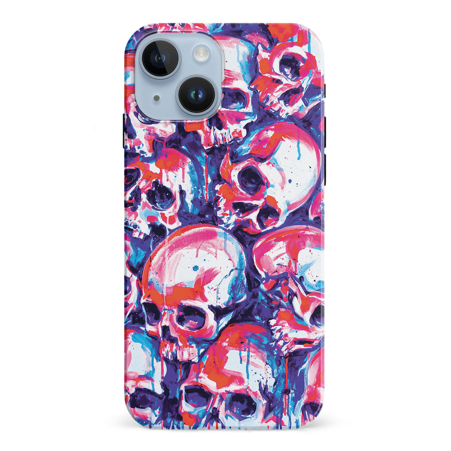 iPhone 15 Taytayski Neon Skulls Phone Case